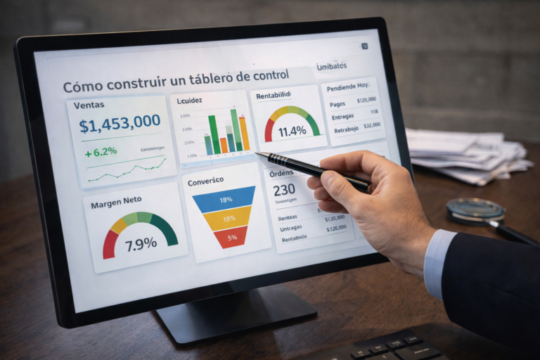 tablero de control para una pyme